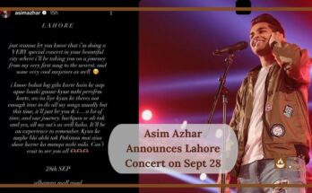 Asim Azhar Announces Lahore Concert on Sept 28