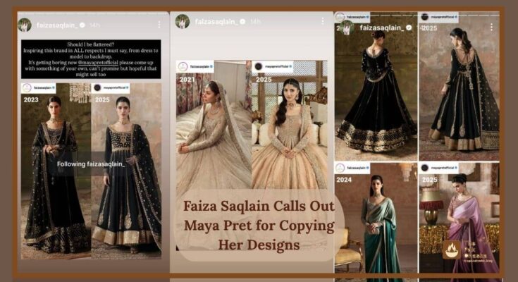 Faiza Saqlain Calls Out Maya Pret for Copying Her Designs