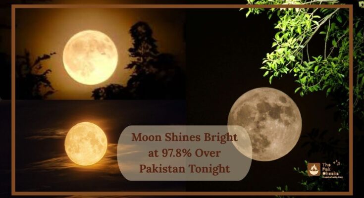 Moon Shines Bright at 97.8% Over Pakistan Tonight