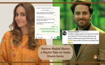 Haroon Shahid Shares a Playful Take on Nadia Khan's Invite