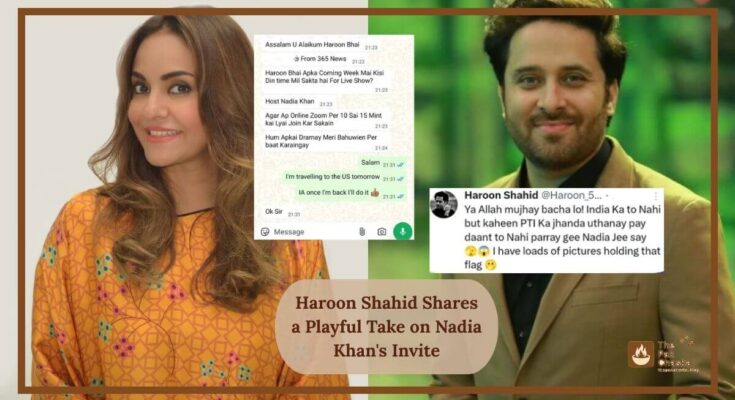 Haroon Shahid Shares a Playful Take on Nadia Khan's Invite