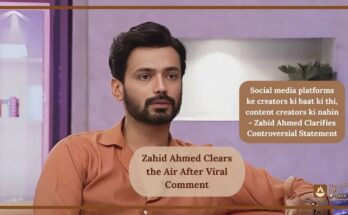 Zahid Ahmed Clears the Air After Viral Comment