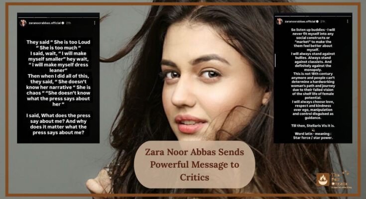 Zara Noor Abbas Sends Powerful Message to Critics